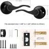 imageProbrico 10 Pack Passage lockset Matte Black Interior Door Levers Handles Keyless Door Furniture Hardware for Kitchen Childrens Room Indoor LocksBlack