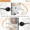 imageProbrico 10 Pack Passage lockset Matte Black Interior Door Levers Handles Keyless Door Furniture Hardware for Kitchen Childrens Room Indoor LocksBlack