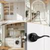 imageProbrico 10 Pack Passage lockset Matte Black Interior Door Levers Handles Keyless Door Furniture Hardware for Kitchen Childrens Room Indoor LocksBlack
