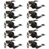 imageProbrico 10 Pack Passage lockset Matte Black Interior Door Levers Handles Keyless Door Furniture Hardware for Kitchen Childrens Room Indoor LocksBlack