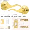 imageProbrico 10 Pack Passage lockset Matte Black Interior Door Levers Handles Keyless Door Furniture Hardware for Kitchen Childrens Room Indoor LocksGold