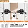 imageProbrico 10 Pack Passage lockset Matte Black Interior Door Levers Handles Keyless Door Furniture Hardware for Kitchen Childrens Room Indoor LocksOil Rubbed Bronze