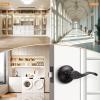 imageProbrico 10 Pack Passage lockset Matte Black Interior Door Levers Handles Keyless Door Furniture Hardware for Kitchen Childrens Room Indoor LocksOil Rubbed Bronze