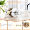 imageProbrico 10 Pack Passage lockset Matte Black Interior Door Levers Handles Keyless Door Furniture Hardware for Kitchen Childrens Room Indoor LocksPolished Chrome