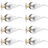imageProbrico 10 Pack Passage lockset Matte Black Interior Door Levers Handles Keyless Door Furniture Hardware for Kitchen Childrens Room Indoor LocksPolished Chrome