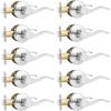 imageProbrico 10 Pack Passage lockset Matte Black Interior Door Levers Handles Keyless Door Furniture Hardware for Kitchen Childrens Room Indoor LocksPolished Chrome