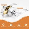 imageProbrico 10 Pack Passage lockset Matte Black Interior Door Levers Handles Keyless Door Furniture Hardware for Kitchen Childrens Room Indoor LocksPolished Chrome