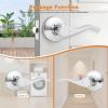 imageProbrico 10 Pack Passage lockset Matte Black Interior Door Levers Handles Keyless Door Furniture Hardware for Kitchen Childrens Room Indoor LocksPolished Chrome