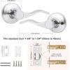 imageProbrico 10 Pack Passage lockset Matte Black Interior Door Levers Handles Keyless Door Furniture Hardware for Kitchen Childrens Room Indoor LocksPolished Chrome