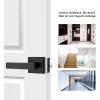 imageProbrico 4 Pack Square Door Levers Handles Keyless Passage Lockset Interior Hallway and Closet Hardware in Satin NickelHeavy DutyBlack