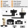 imageProbrico 4 Pack Square Door Levers Handles Keyless Passage Lockset Interior Hallway and Closet Hardware in Satin NickelHeavy DutyBlack