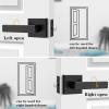 imageProbrico 4 Pack Square Door Levers Handles Keyless Passage Lockset Interior Hallway and Closet Hardware in Satin NickelHeavy DutyBlack