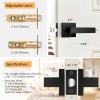imageProbrico 4 Pack Square Door Levers Handles Keyless Passage Lockset Interior Hallway and Closet Hardware in Satin NickelHeavy DutyBlack