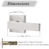 imageProbrico 4 Pack Square Door Levers Handles Keyless Passage Lockset Interior Hallway and Closet Hardware in Satin NickelHeavy DutyBrushed Nickel