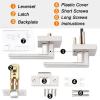 imageProbrico 4 Pack Square Door Levers Handles Keyless Passage Lockset Interior Hallway and Closet Hardware in Satin NickelHeavy DutyBrushed Nickel