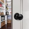 imageProbrico Ball Dummy Door Knob Stainless Steel Inactive Door Knobs Brushed Nickel 2 PackBlack