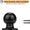 imageProbrico Ball Dummy Door Knob Stainless Steel Inactive Door Knobs Brushed Nickel 2 PackBlack