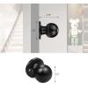 imageProbrico Ball Dummy Door Knob Stainless Steel Inactive Door Knobs Brushed Nickel 2 PackBlack