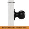imageProbrico Ball Dummy Door Knob Stainless Steel Inactive Door Knobs Brushed Nickel 2 PackBlack