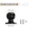 imageProbrico Ball Dummy Door Knob Stainless Steel Inactive Door Knobs Brushed Nickel 2 PackBlack