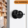 imageProbrico Ball Dummy Door Knob Stainless Steel Inactive Door Knobs Brushed Nickel 2 PackBlack