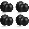 imageProbrico Ball Dummy Door Knob Stainless Steel Inactive Door Knobs Brushed Nickel 2 PackBlack