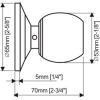 imageProbrico Ball Dummy Door Knob Stainless Steel Inactive Door Knobs Brushed Nickel 2 PackBlack