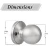 imageProbrico Ball Dummy Door Knob Stainless Steel Inactive Door Knobs Brushed Nickel 2 PackBrushed Nickel
