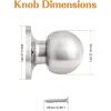 imageProbrico Ball Dummy Door Knob Stainless Steel Inactive Door Knobs Brushed Nickel 2 PackBrushed Nickel