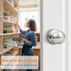 imageProbrico Ball Dummy Door Knob Stainless Steel Inactive Door Knobs Brushed Nickel 2 PackBrushed Nickel