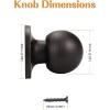 imageProbrico Ball Dummy Door Knob Stainless Steel Inactive Door Knobs Brushed Nickel 2 PackOil Rubbed Bronze