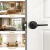 imageProbrico BedBath Room Door Lever Modern Flat Handles in Satin Nickel Privacy Door Lever Locks Contractor Pack10PackBlack
