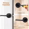imageProbrico BedBath Room Door Lever Modern Flat Handles in Satin Nickel Privacy Door Lever Locks Contractor Pack10PackBlack