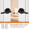 imageProbrico BedBath Room Door Lever Modern Flat Handles in Satin Nickel Privacy Door Lever Locks Contractor Pack10PackBlack