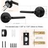 imageProbrico BedBath Room Door Lever Modern Flat Handles in Satin Nickel Privacy Door Lever Locks Contractor Pack10PackBlack