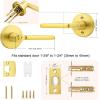 imageProbrico BedBath Room Door Lever Modern Flat Handles in Satin Nickel Privacy Door Lever Locks Contractor Pack10PackGold