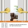 imageProbrico BedBath Room Door Lever Modern Flat Handles in Satin Nickel Privacy Door Lever Locks Contractor Pack10PackGold