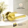 imageProbrico BedBath Room Door Lever Modern Flat Handles in Satin Nickel Privacy Door Lever Locks Contractor Pack10PackGold