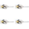 imageProbrico BedBath Room Door Lever Modern Flat Handles in Satin Nickel Privacy Door Lever Locks Contractor Pack10PackSatin Nickel