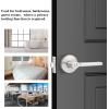 imageProbrico BedBath Room Door Lever Modern Flat Handles in Satin Nickel Privacy Door Lever Locks Contractor Pack10PackSatin Nickel
