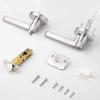 imageProbrico BedBath Room Door Lever Modern Flat Handles in Satin Nickel Privacy Door Lever Locks Contractor Pack10PackSatin Nickel
