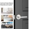 imageProbrico BedBath Room Door Lever Modern Flat Handles in Satin Nickel Privacy Door Lever Locks Contractor Pack10PackSatin Nickel