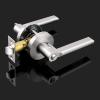 imageProbrico BedBath Room Door Lever Modern Flat Handles in Satin Nickel Privacy Door Lever Locks Contractor Pack10PackSatin Nickel