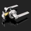 imageProbrico BedBath Room Door Lever Modern Flat Handles in Satin Nickel Privacy Door Lever Locks Contractor Pack10PackSatin Nickel