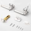 imageProbrico BedBath Room Door Lever Modern Flat Handles in Satin Nickel Privacy Door Lever Locks Contractor Pack10PackSatin Nickel
