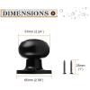 imageProbrico Black Half Dummy Door Knobs Round NonTurning Inactive Door Knobs Handles for Closet French Door4 Pack1 Pack