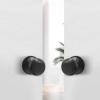 imageProbrico Black Half Dummy Door Knobs Round NonTurning Inactive Door Knobs Handles for Closet French Door4 Pack2 Pack