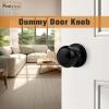 imageProbrico Black Half Dummy Door Knobs Round NonTurning Inactive Door Knobs Handles for Closet French Door4 Pack3 Pack