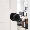 imageProbrico Black Half Dummy Door Knobs Round NonTurning Inactive Door Knobs Handles for Closet French Door4 Pack3 Pack