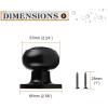 imageProbrico Black Half Dummy Door Knobs Round NonTurning Inactive Door Knobs Handles for Closet French Door4 Pack3 Pack